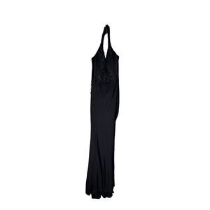 Jovani NWT Elegant Embellished High Slit Dress in Black Size 4